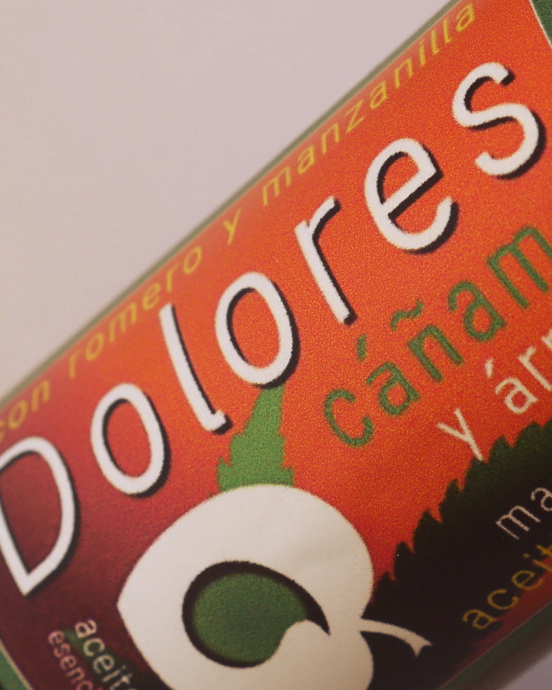 DOLORES. Calmante de dolores óseos y musculares, en aceite o crema