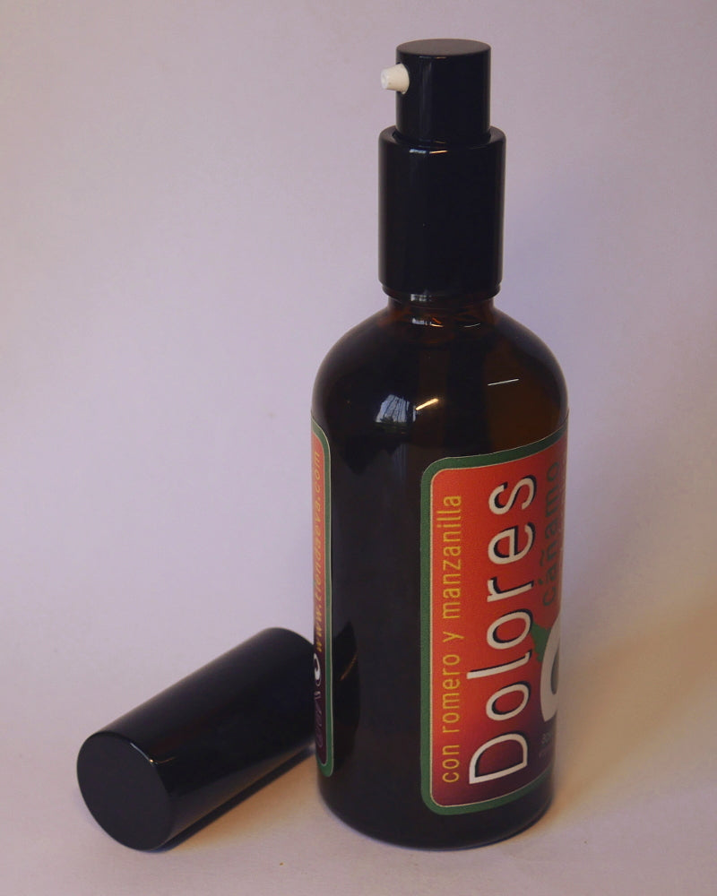 DOLORES. Calmante de dolores óseos y musculares, en aceite o crema