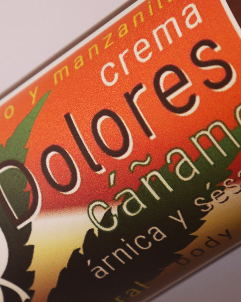 DOLORES. Calmante de dolores óseos y musculares, en aceite o crema